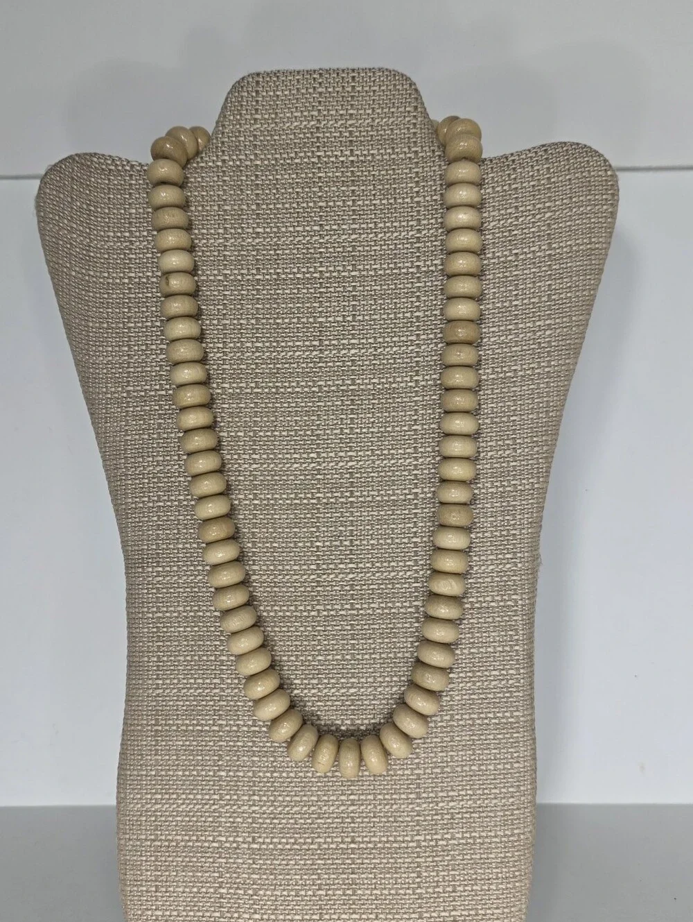 Vintage Neutral Beige and Brown Beaded Necklaces Set Of Two Necklaces